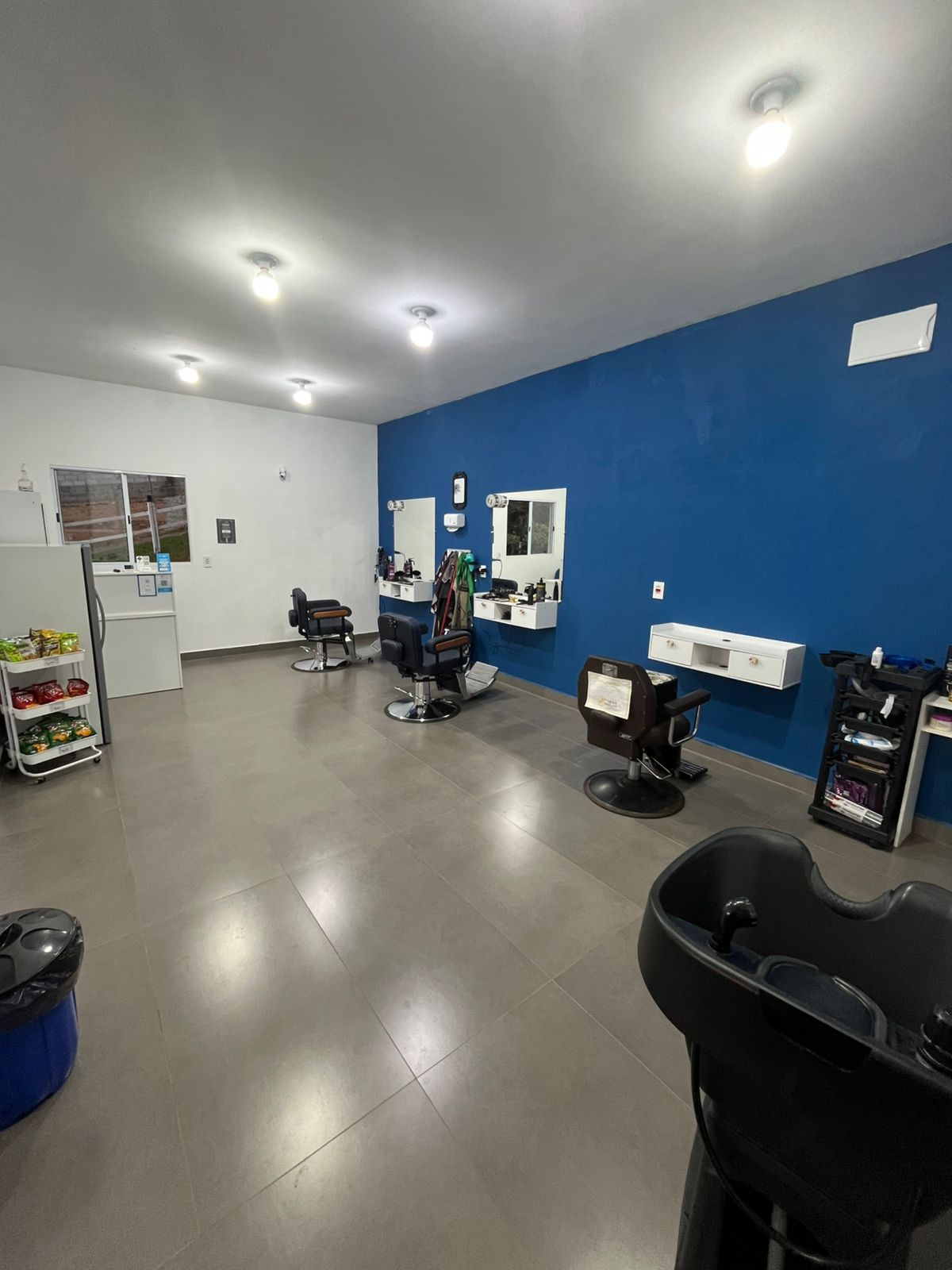 Interior da barbearia